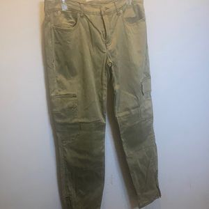 HENRY & BELLE Ideal Skinny Size 30 Zip Ankle Jeans Cargo Pocket Green